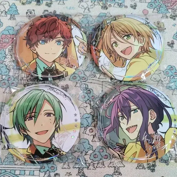 [BUNJANG] Ensemble Stars! 5th Anniversary Alkaloid 4-Piece Can Badge Set / 앙상블 스타즈 5주년 알칼로이드 캔뱃지 4종 세트