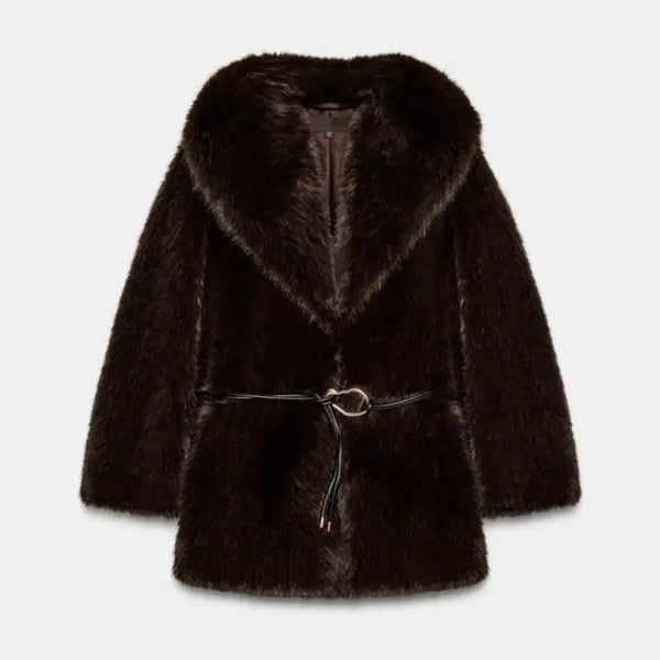 [BUNJANG] Zara Faux Fur Half Coat / 자라 퍼 하프 코트