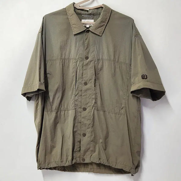 [BUNJANG] Kolon Sport Men's Functional Short Sleeve Shirt Jacket Khaki Olive 110 / 코오롱스포츠 남성 기능성 반소매 셔츠형 자켓 카키올리브 110