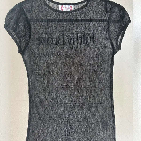 [BUNJANG] Sculptor See-Through Short-Sleeve T-Shirt / Sculptor 시스루 반팔티