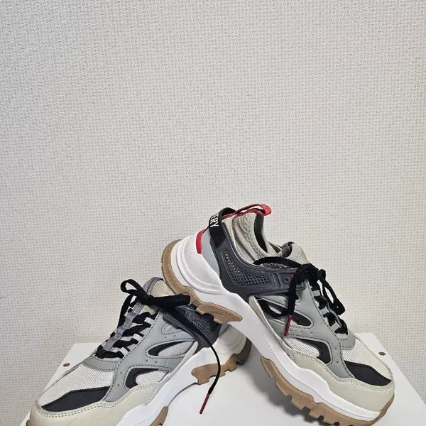 [BUNJANG] Discovery Expedition Chunky Sneakers Beige/Grey/Black / 디스커버리 운동화 230