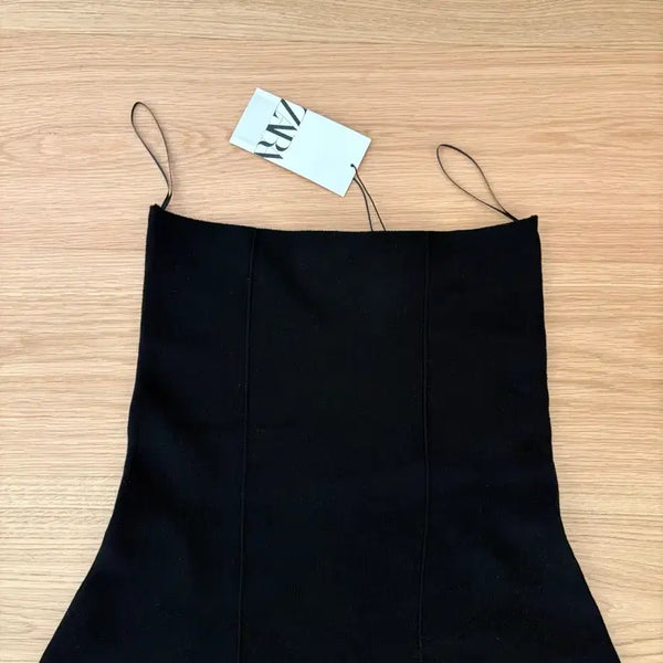 [BUNJANG] ZARA Poplin Knit Tube Top / ZARA 자라 얇은 쫀득 니트 포플린 튜브탑
