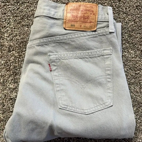 [BUNJANG] Levi's 501 Cream Off-White 36x30 Made in USA Jeans / 리바이스 501 크림오프화이트 36x30 made in usa