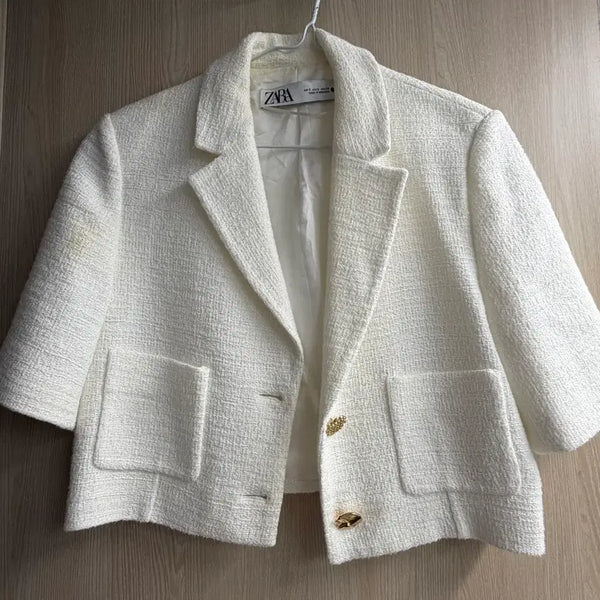 [BUNJANG] Zara Short Sleeve Tweed Jacket / 자라 반팔 트위드 자켓