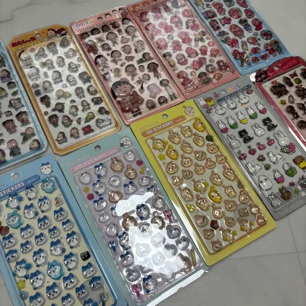 [BUNJANG] 10 Types of Shiny Sticker Collection (Limited Edition) / 새상품) 아따맘마 치이카와 포뇨 등 봉봉스티커 10종