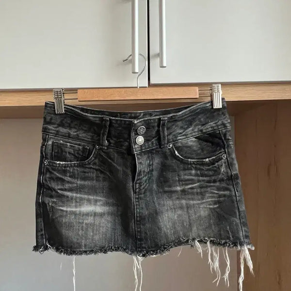 [BUNJANG] Vintage Denim Mini Skirt Punk Y2K Grunge / 빈티지 덴님 미니 스커트 치마 펑크 y2k 그런지
