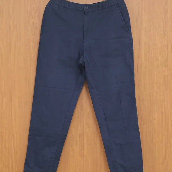[BUNJANG] Uniqlo Linen Blend Easy Pants Navy / [유니클로] 리넨 블렌드 이지 팬츠(L) 네이비
