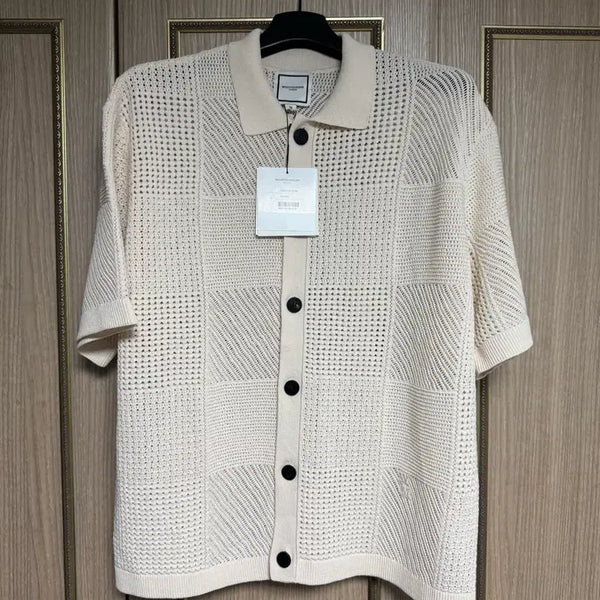 [BUNJANG] Wooyoungmi 25SS Crochet Short Sleeve Cardigan / 우영미 25ss 크로셰 숏슬리브 가디건
