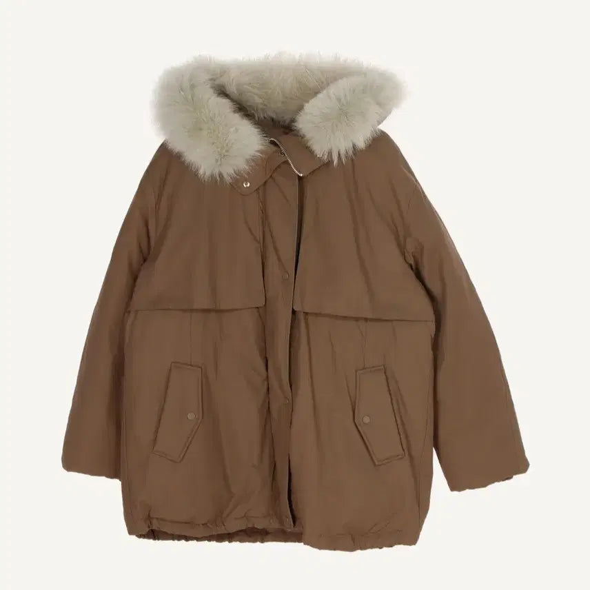 [BUNJANG] Kenneth Lady Hooded Fur Trimmed Parka Padding - Size 66 / 케네스레이디 야상패딩 새재품 66