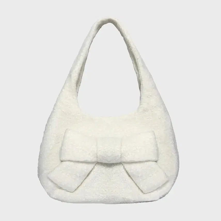 [BUNJANG] SIO White Ribbon Shoulder Bag / SIO 시오 하얀색 리본 숄더백