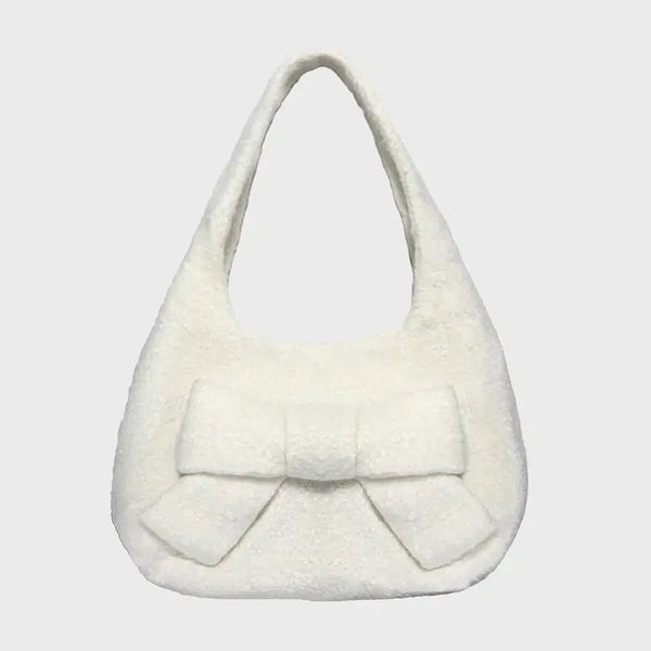 [BUNJANG] SIO White Ribbon Shoulder Bag / SIO 시오 하얀색 리본 숄더백