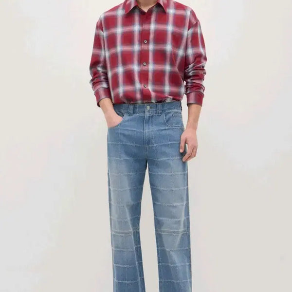 [BUNJANG] System Homme Ombre Check Shirt / 시스템옴므 옴브레 체크 셔츠 95