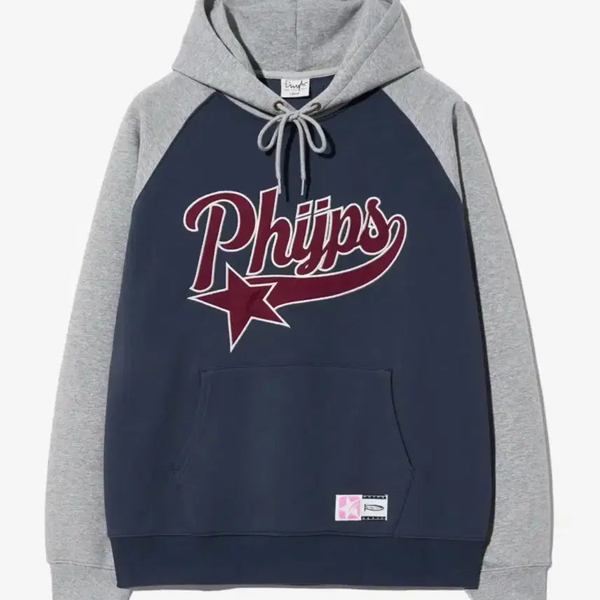 [BUNJANG] Physical Department Appliqué Star Tail Raglan Hoodie Vintage Navy XL / XL) 피지컬 디파트먼트 아플리케 스타테일 래글런 후드 빈티지 네이비