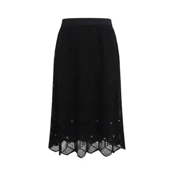[BUNJANG] Ozsecon Lace Long Skirt Black / 여성44/ 오즈세컨 레이스 롱 스커트BK 29-95