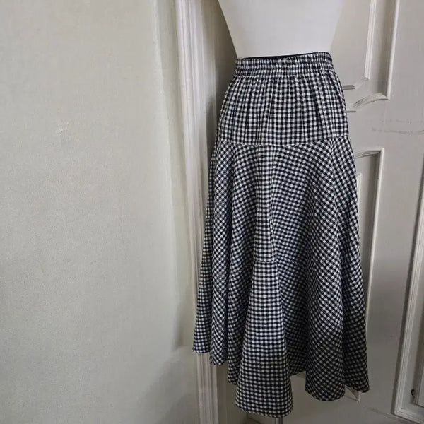 [BUNJANG] ab.plus Check Flared Skirt / ab.plus 고방 체크 스커트