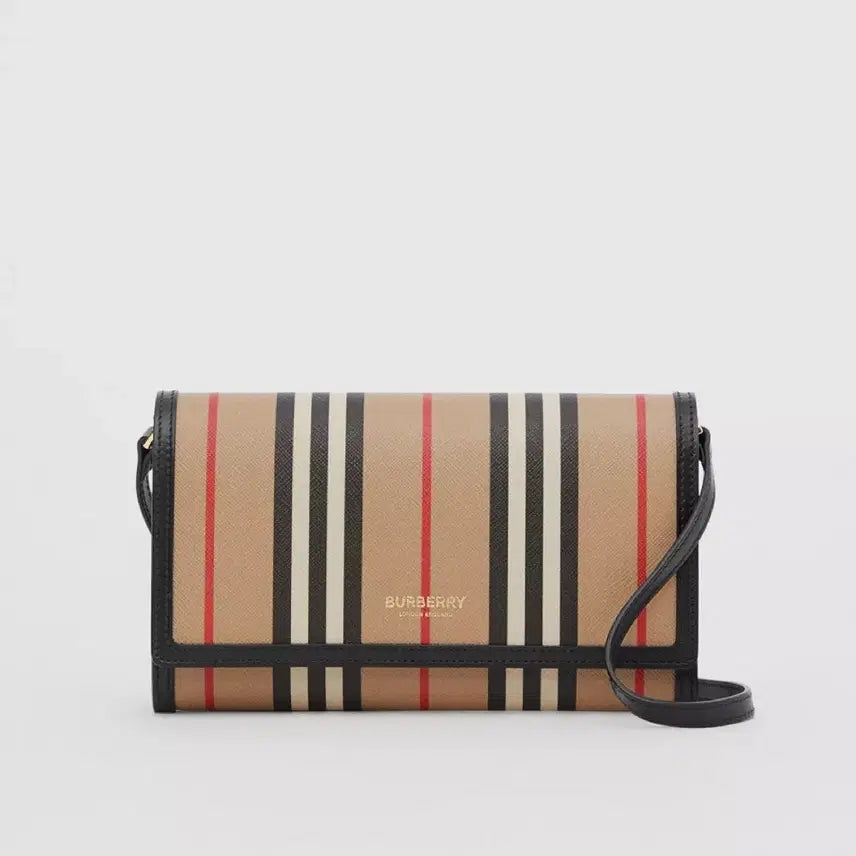 [BUNJANG] Burberry Stripe Wallet Crossbody Bag / 버버리 스트라이프 월렛 크로스백