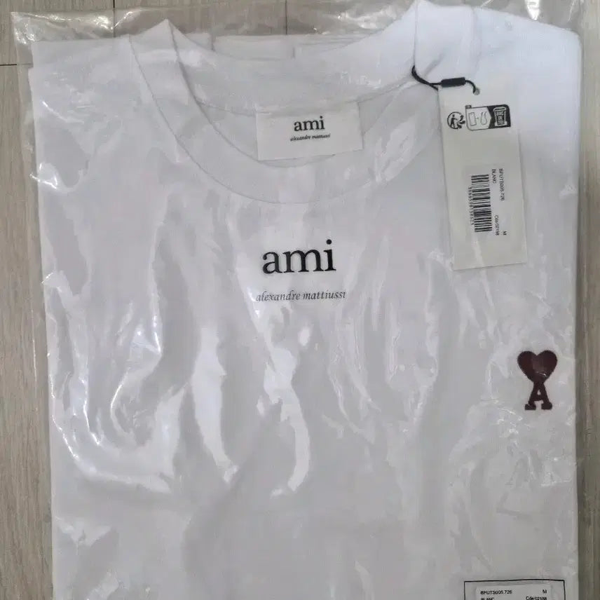 [BUNJANG] AMI Alexandre Mattiussi Short Sleeve T-Shirt White M / 아미 알렉산드레 마티우시 반팔티 화이트.새상품
