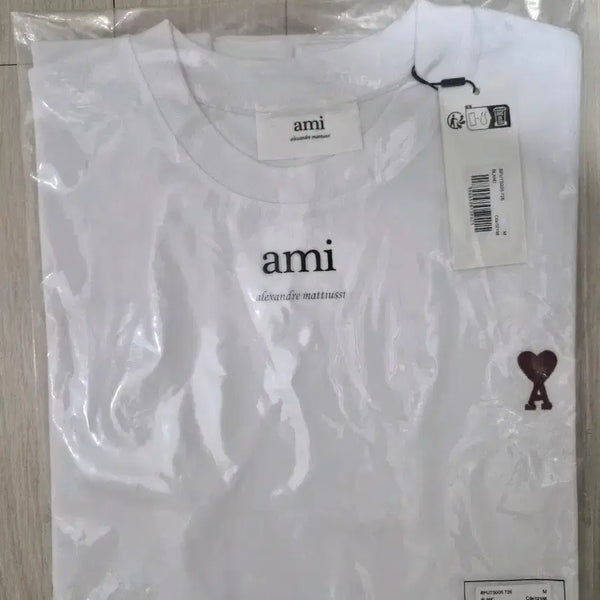 [BUNJANG] AMI Alexandre Mattiussi Short Sleeve T-Shirt White M / 아미 알렉산드레 마티우시 반팔티 화이트.새상품
