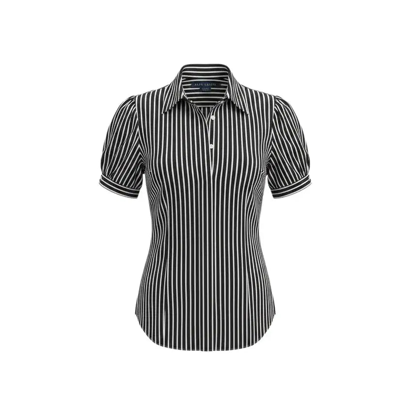 [BUNJANG] Ralph Lauren Striped Short Sleeve Shirt Women's Size 2 / 여성 2사이즈/ 랄프로렌 스트라이프 반팔셔츠 29-104