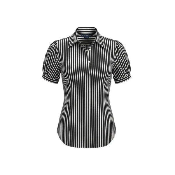 [BUNJANG] Ralph Lauren Striped Short Sleeve Shirt Women's Size 2 / 여성 2사이즈/ 랄프로렌 스트라이프 반팔셔츠 29-104