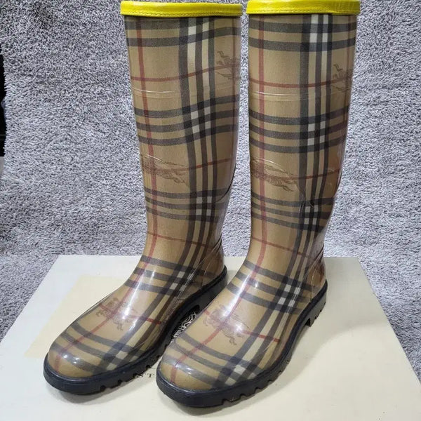 [BUNJANG] Burberry Check Pattern Rain Boots Size 250 / 버버리(Burberry) 체크 패턴 레인부츠 250