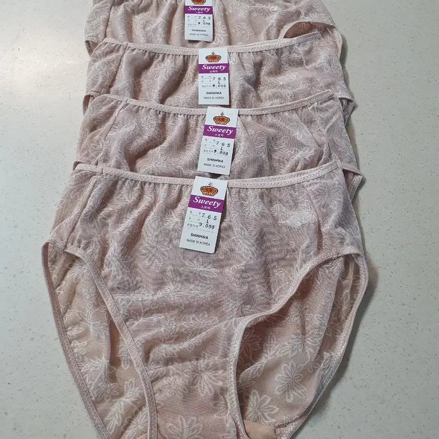 [BUNJANG] Women's Ivory Floral Lace Panties Set - L (9 pcs) / (새상품)아이보리 여성 팬티 L 9장