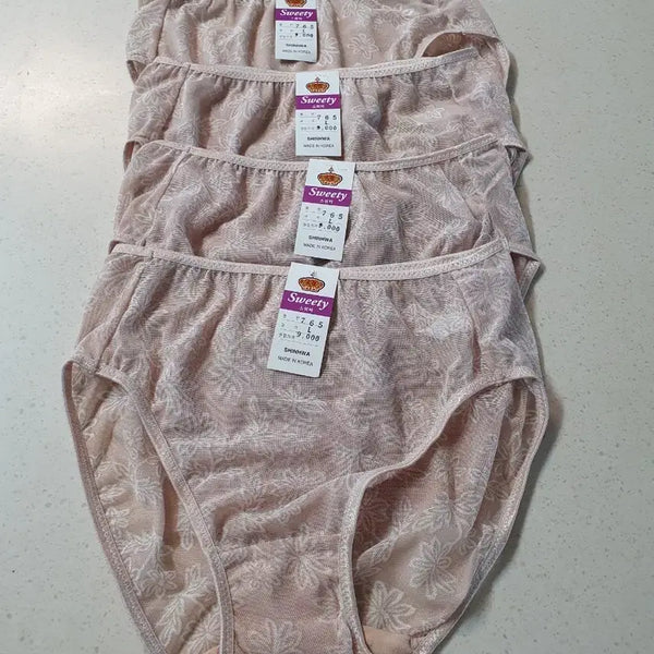 [BUNJANG] Women's Ivory Floral Lace Panties Set - L (9 pcs) / (새상품)아이보리 여성 팬티 L 9장