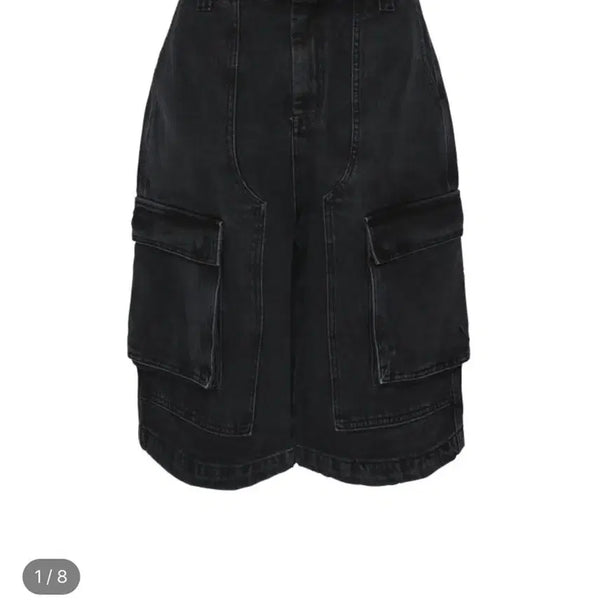 [BUNJANG] MJD Cargo Bermuda Denim Pants - Black (Size M) / MJD 카고 버뮤다 데님 팬츠 M