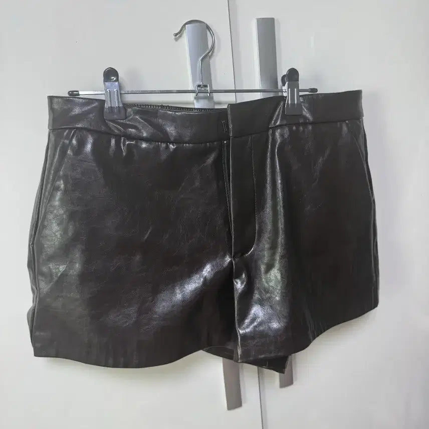 [BUNJANG] Zara Burgundy Leather Culottes / 자라 버건디 레더 굣팬츠