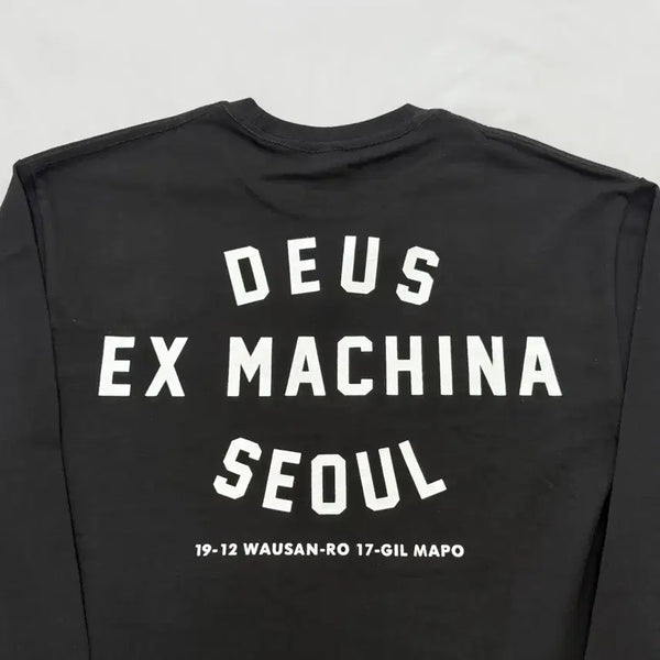 [BUNJANG] Deus Seoul College Long Sleeve T-Shirt Black M / [새상품]Deus데우스 서울 컬리지 긴팔 롱슬리브 티셔츠 블랙 M