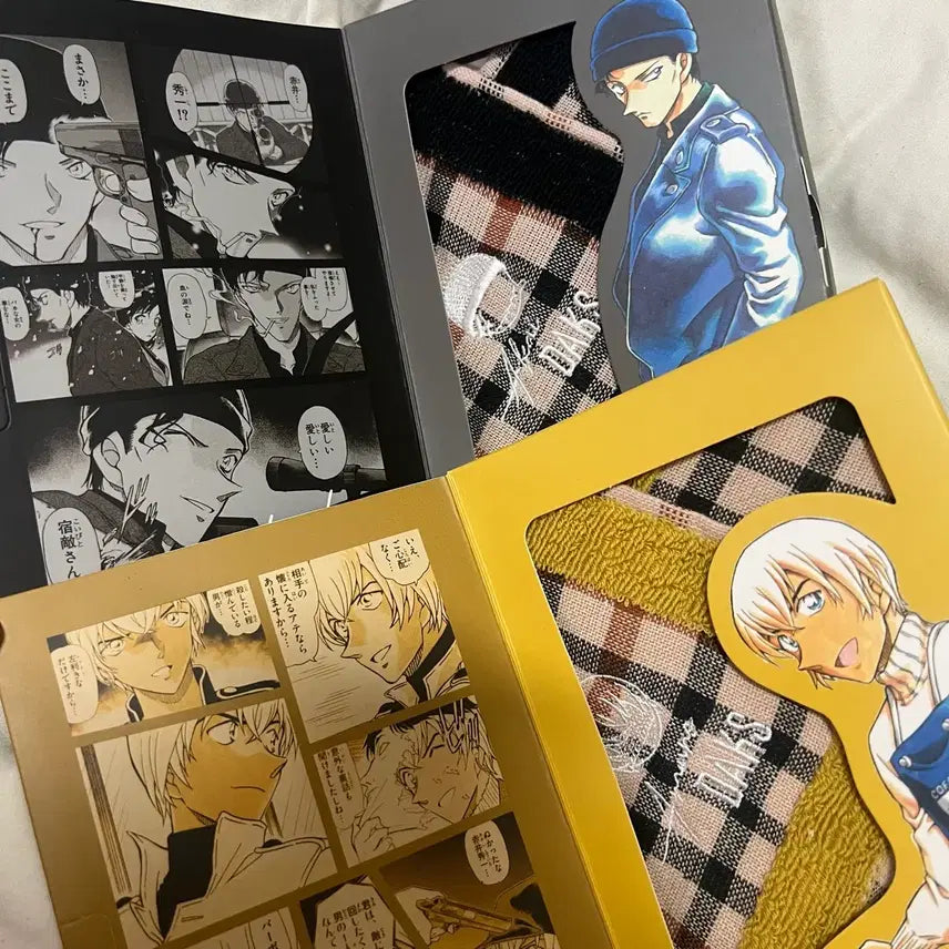 [BUNJANG] Detective Conan Akai & Amuro Handkerchiefs Bundle Set (DAKS Collaboration) / [일괄] 명탐정코난 아카이 아무로 손수건 닥스 콜라보