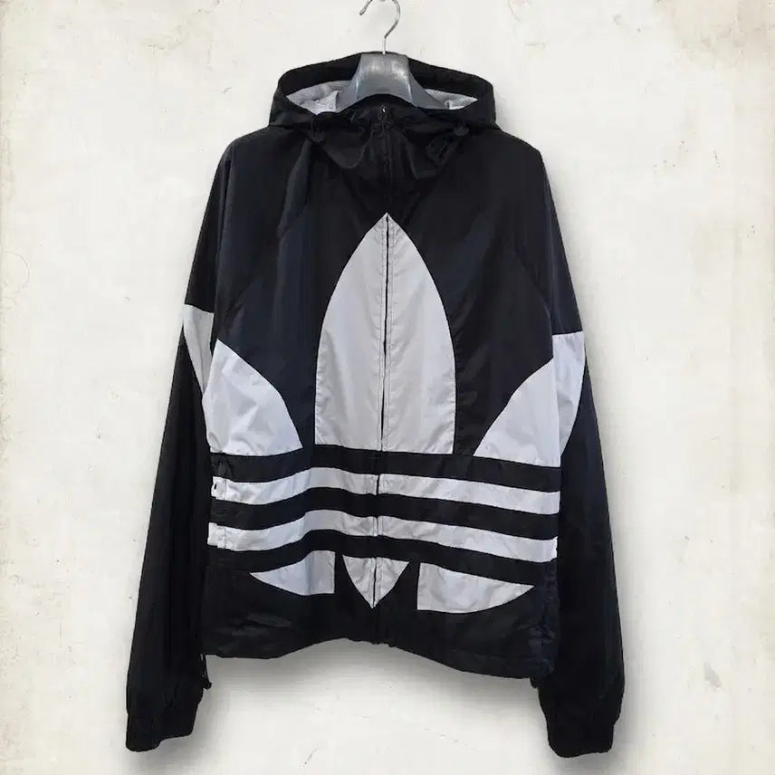 [BUNJANG] Adidas Big Trefoil Windbreaker Jacket L / 아디다스 빅 트레포일 바람막이 L