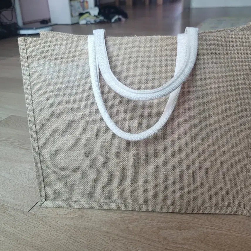 [BUNJANG] Jute Linen Eco Bag Picnic Bag / 황마 린넨 에코백, 피크닉가방