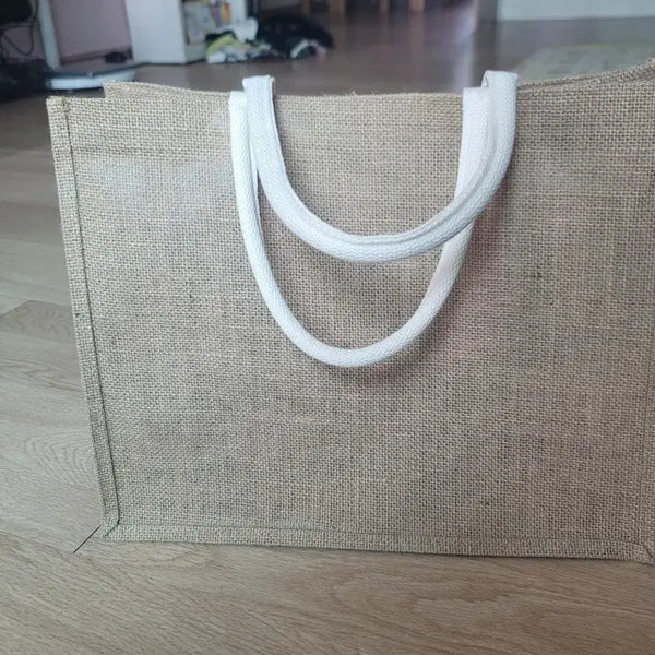 [BUNJANG] Jute Linen Eco Bag Picnic Bag / 황마 린넨 에코백, 피크닉가방