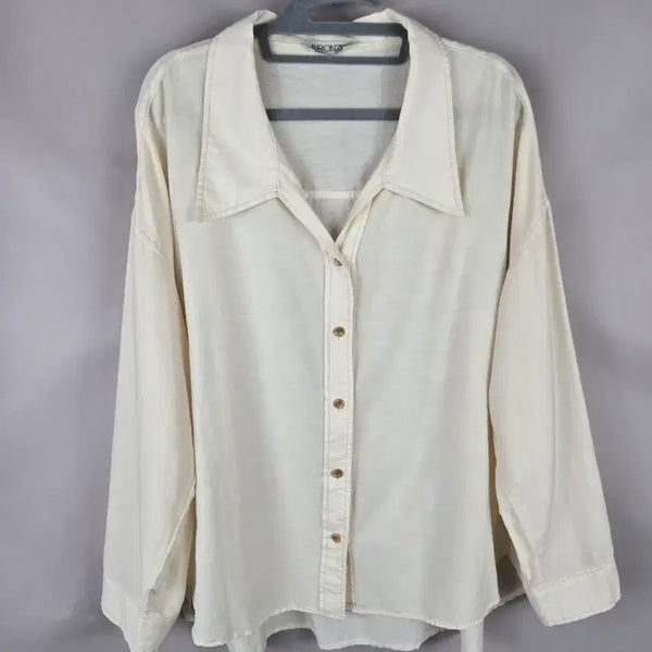 [BUNJANG] Bronze Women's Oversized Lightweight Blouse / [무료배송]브론즈 F 여성 오버핏 얇은 블라우스 오버사이즈