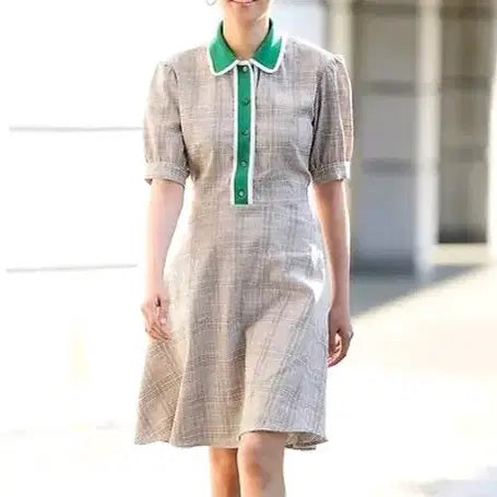 [BUNJANG] Studio Tomboy Collar Short Sleeve Dress / 스튜디오톰보이 카라 반팔 원피스 free