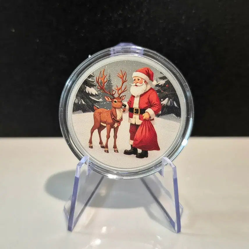 [BUNJANG] Limited Edition 1 oz 99.9% Pure Silver Christmas Santa Coin / 한정판) 크리스마스 산타 은화 1온스 99.9% 순도