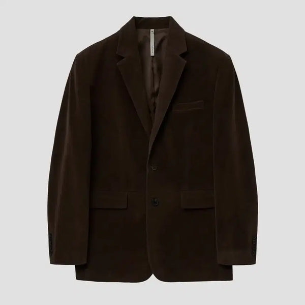 [BUNJANG] Noir Suede Tailored Jacket Deep Brown / (새상품/48) 노이어 스웨이드 테일러드 자켓 (딥브라운)