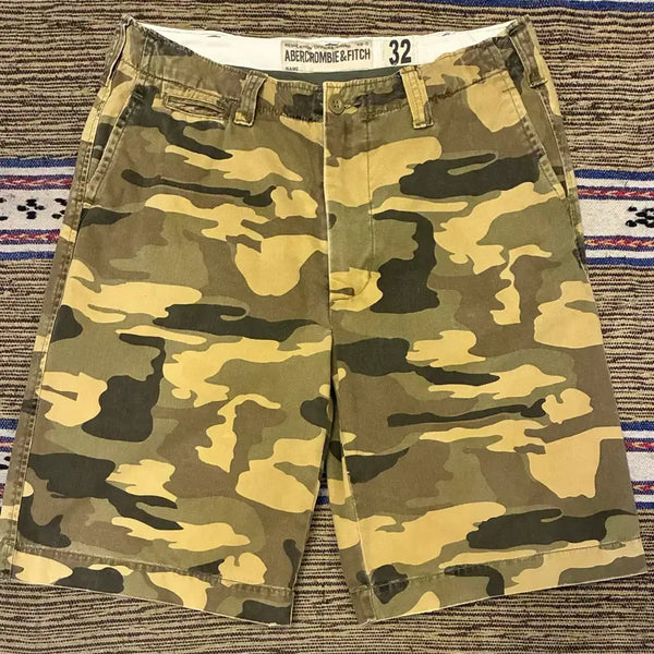 [BUNJANG] Abercrombie & Fitch Woodland Camouflage Cotton Chino Bermuda Shorts / (L)아베크롬비 우드랜드 카모플라쥬 코튼 치노쇼츠 버뮤다팬츠