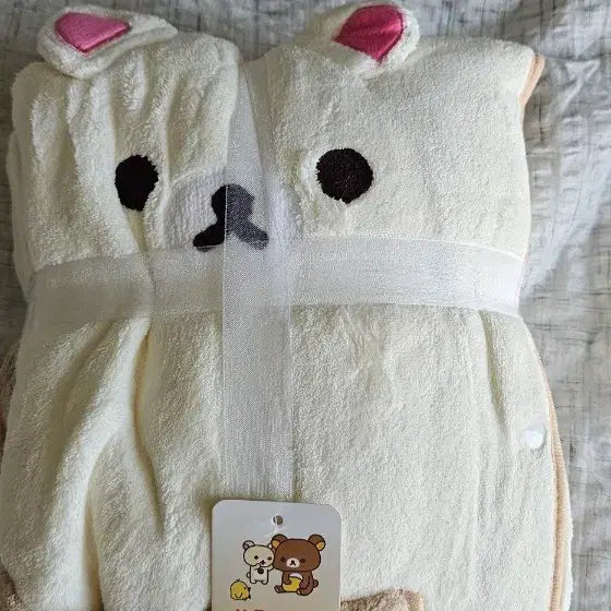 [BUNJANG] Rilakkuma Bathrobe (Ivory & Brown) - 2 Types / 리락쿠마 샤워가운 아이보리색 & 브라운색 2종