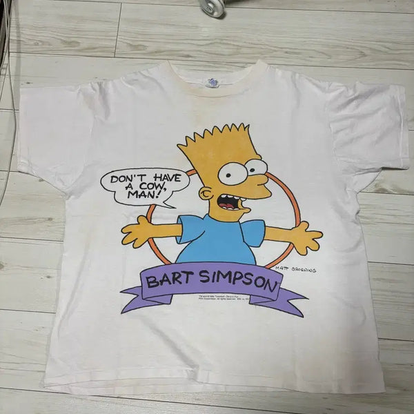 [BUNJANG] 90s Bart Simpson Single Stitch T-Shirt XL / 90s 바트 심슨 티셔츠 싱글스티치  usa XL