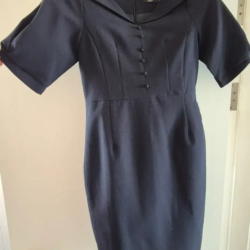 [BUNJANG] IAMBELLY Navy Short Sleeve Formal Dress M / 자주 입는 반팔 정장 원피스