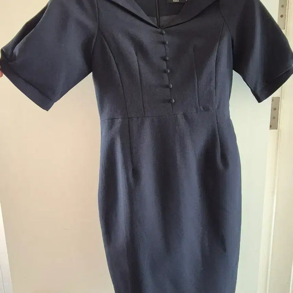 [BUNJANG] IAMBELLY Navy Short Sleeve Formal Dress M / 자주 입는 반팔 정장 원피스