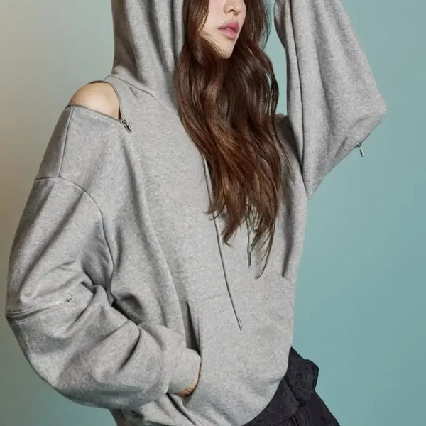 [BUNJANG] DINT Zipper Two-Way Hooded Top / 지퍼 투웨이 후드티