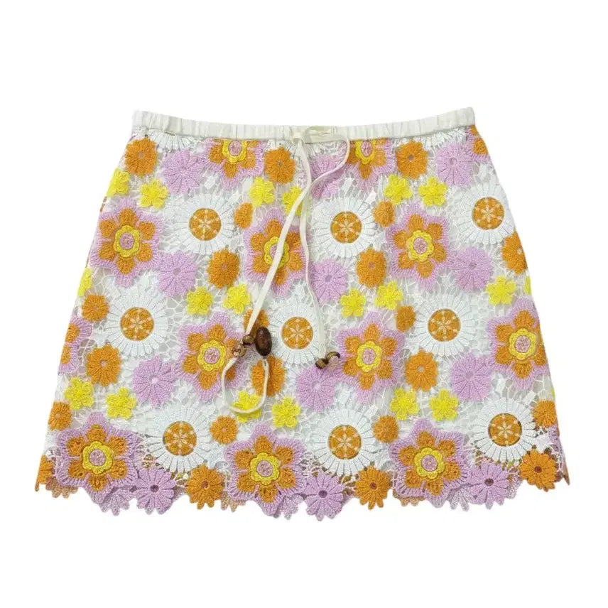 [BUNJANG] Zara Crochet Waistband Skirt / 여성M/ 텍 새상품 자라 크로쉐 밴딩 스커트