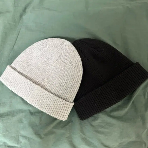 [BUNJANG] Flareup Beanie (Black/Gray) - Set of 2 / 비니 블랙/그레이