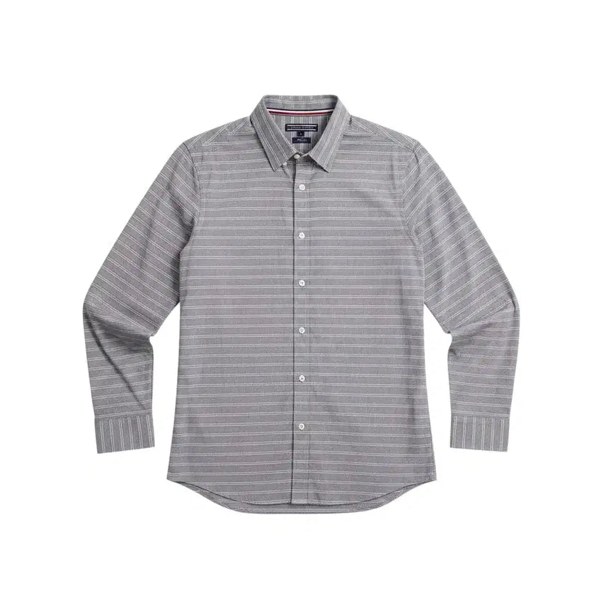 [BUNJANG] Tommy Hilfiger Men's Slim Fit Striped Shirt / 남성M/ 타미힐피거 슬림핏 단가라 셔츠 A-106