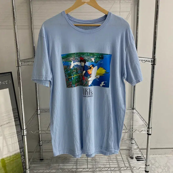 [BUNJANG] Studio Ghibli Kiki's Delivery Service Official Animation T-Shirt / 지브리 마녀배달부 키키 오피셜 애니메이션 티셔츠 애니티