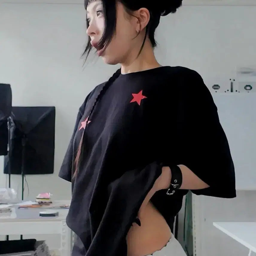 [BUNJANG] TheVinylHouse STAR TEE BLACK / 더바이닐하우스 STAR TEE BLACK (VH2EMUT507A)