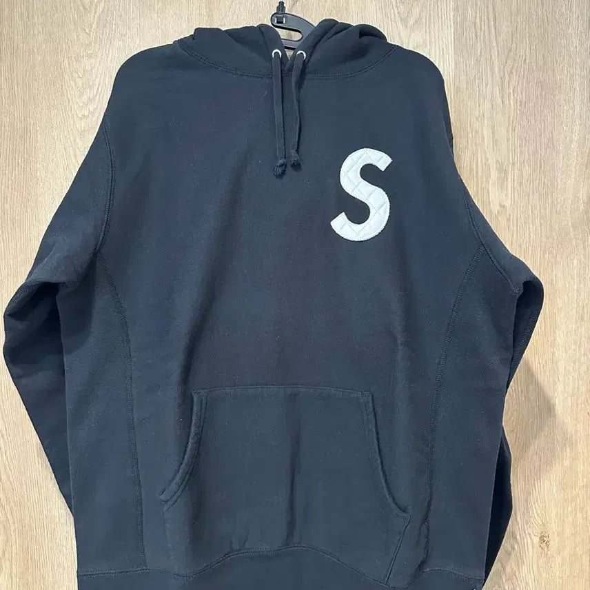 [BUNJANG] Supreme S Logo Hooded Sweatshirt Black 20SS / 슈프림 S 로고 후드 스웨트셔츠 블랙 - 20SS